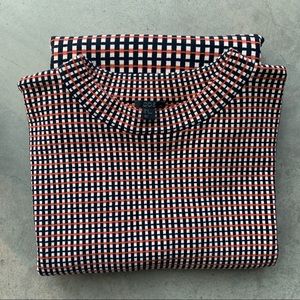 COS shift dress, check pattern (black white red)